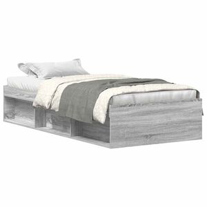 vidaXL Bettgestell Grau Sonoma 90x200 cm
