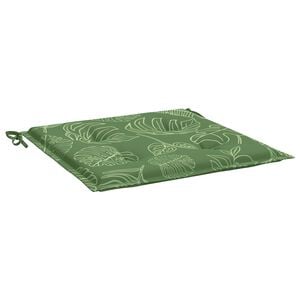 vidaXL Stuhlkissen 4 stk. Oxford-Stoff Gr&uuml;n und Wei&szlig; 50 x 50 x 3 cm