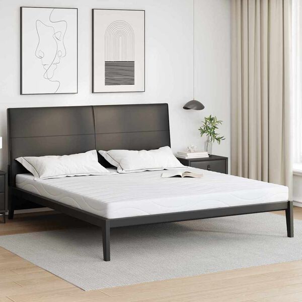 vidaXL Matratze Wei&szlig; 200 x 200 cm Jacquard-Stoff