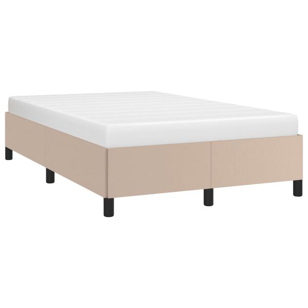 vidaXL Bettgestell ohne Matratze Cappuccino-Braun 120x190cm Kunstleder