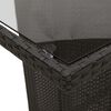 vidaXL 11-tlg. Garten-Essgruppe mit Kissen Schwarz Poly Rattan