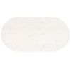 vidaXL Tischplatte Wei&szlig; 100x50x2,5 cm Massivholz Kiefer Oval