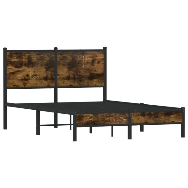 vidaXL Metallbett ohne Matratze R&auml;uchereiche 120x190 cm