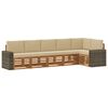 vidaXL Outdoor-Sofagarnitur 6 stk. Natur und Beige Polyester