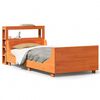 vidaXL Massivholzbett ohne Matratze Wachsbraun 100x200 Kiefernholz