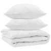 vidaXL Ganzjahresbettdecke mit Kissen 3 pcs Wei&szlig; Mikrofaser