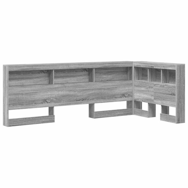 vidaXL Aufbewahrungskopfteil Graues Sonoma 90 cm Holzwerkstoff