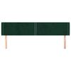 vidaXL Kopfteil mit Ohren Dunkelgr&uuml;n 203x16x78/88 cm Samt