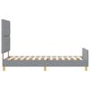vidaXL Bettgestell mit Kopfteil Hellgrau 100 x 200 cm Stoff
