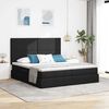 vidaXL Aufbewahrungsbett mit Matratze Schwarz 200 x 200 cm Kunstleder