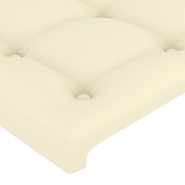 vidaXL Kopfteil Creme 144x5x118/128 cm Kunstleder