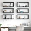 vidaXL W&uuml;rfelregale 6 Stk. Grau 60x15x23 cm Holzwerkstoff
