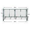vidaXL Zauntor Stahl 300x100 cm Gr&uuml;n