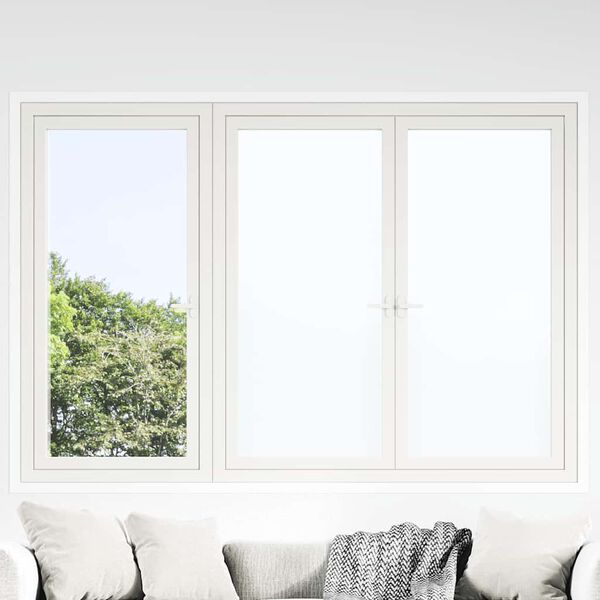 vidaXL Fensterfolien 3 Stk. Statisch Matt Wei&szlig; PVC