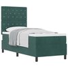 vidaXL Boxspringbett mit Matratze Dunkelgr&uuml;n 80 x 200 cm Samt
