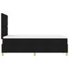 vidaXL LED Boxspringbett mit Matratze Schwarz 120 x 190 cm Stoff