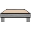 vidaXL Bettgestell Grau Sonoma 90x190 cm Holzwerkstoff und Metall