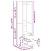 vidaXL Kleiderschrank mit Schubladen Hochglanz-Wei&szlig; 50x50x200 cm