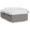 vidaXL Bettgestell ohne Matratze Taupe 120x200 cm Stoff