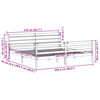 vidaXL Bettgestell mit Kopfteil ohne Matratze 200x200 cm