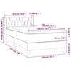 vidaXL Boxspringbett mit Matratze Dunkelgrau 100x200 cm Stoff