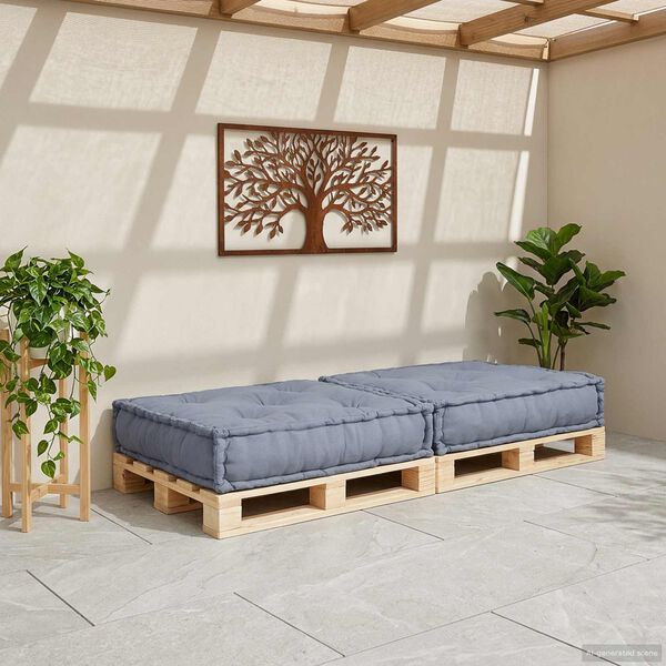 vidaXL Modulare Sofagarnitur Grau 70 x 70 x 36 cm Stoff