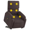 vidaXL Massagesessel mit Aufstehhilfe Dunkelbraun Stoff