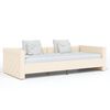 vidaXL Tagesbett USB Creme Stoff 90x200 cm