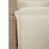 vidaXL 11-tlg. Garten-Bistro-Set mit Kissen Beige Poly Rattan