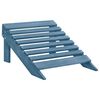 vidaXL Adirondack-Gartenbank 2-Sitzer mit Fu&szlig;teil Tannenholz Blau