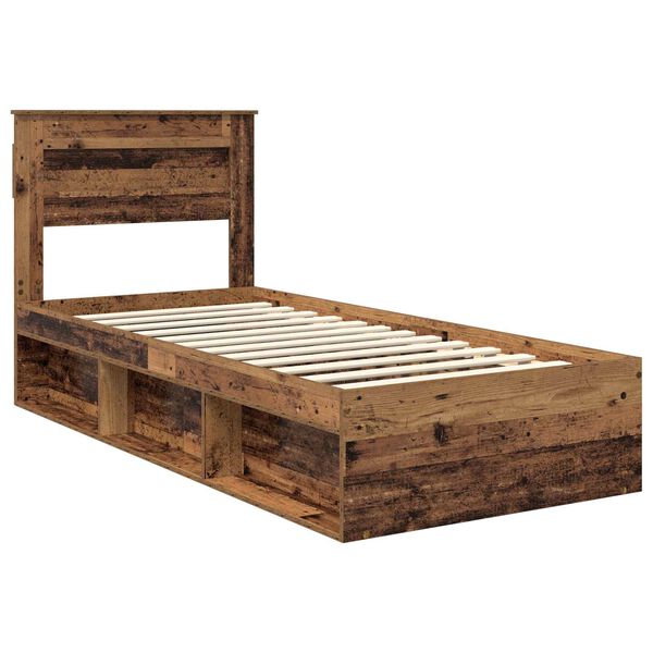 vidaXL Bettrahmen Altholz 75 x 190 cm Massives Kiefernholz