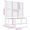 vidaXL Garten-Pflanzgef&auml;&szlig; 3 pcs Hellgrau 120 x 40 x 143 cm Stahl