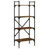 vidaXL B&uuml;cherregal 4 F&auml;cher R&auml;uchereiche 56x31,5x138,5cm Holzwerkstoff