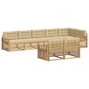 vidaXL Outdoor-Sofagarnitur mit Kissen 8 pcs Wei&szlig; und Beige Polyester