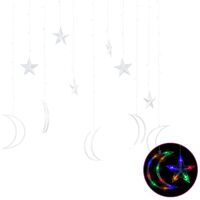vidaXL Lichterketten Stern und Mond Fernbedienung 138 LED Bunt