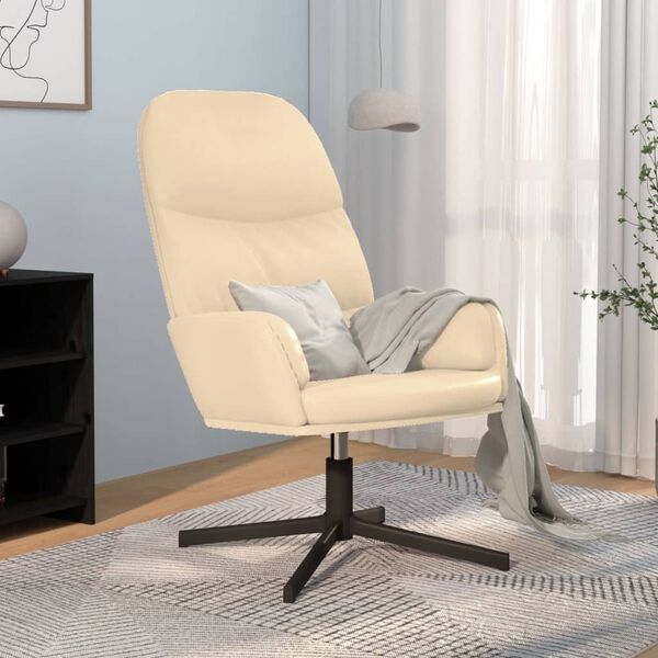 vidaXL Relaxsessel Cremewei&szlig; Kunstleder