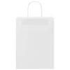 vidaXL Papiertragetaschen 250 Stk. mit Henkeln Wei&szlig; 26x12x35 cm