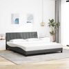 vidaXL Bettgestell ohne Matratze "Hanko" Dunkelgrau 180x200 cm Stoff