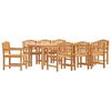 vidaXL 9-tlg. Garten-Essgruppe Massivholz Teak