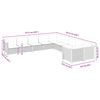 vidaXL 10-tlg. Garten-Sofagarnitur mit Kissen Grau Poly Rattan