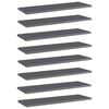 vidaXL B&uuml;cherregal-Bretter 8 Stk. Hochglanz-Grau 60x20x1,5 cm
