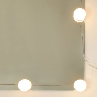 vidaXL Spiegelschrank mit LED Hochglanz-Weiß 91x15x76,5 cm