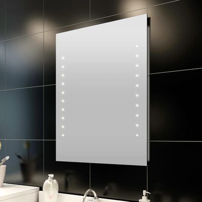 vidaXL Badspiegel mit LED-Leuchten 50×60 cm