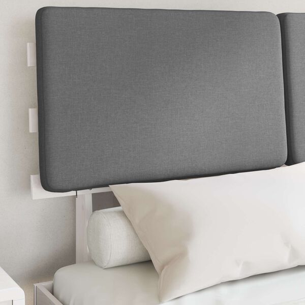 vidaXL Bettgestell mit gepolstertem Kopfteil Hellgrau 140 x 190 cm