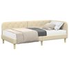 vidaXL Eckbettgestell mit Matratze Creme 90 x 200 cm Stoff