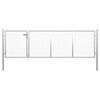 vidaXL Gartentor aus Stahl 350 x 75 cm Silber