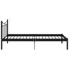 vidaXL Bettgestell Schwarz Metall 100x200 cm