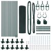 vidaXL Zaunpfosten Gr&uuml;n 25 x 0,6 m (16 x 16 mm Draht) Stahl und PVC