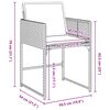 vidaXL Garten Essgruppe mit Kissen 5 pcs Beige Poly-Rattan