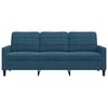 vidaXL 3-Sitzer-Sofa Blau 180 cm Samt
